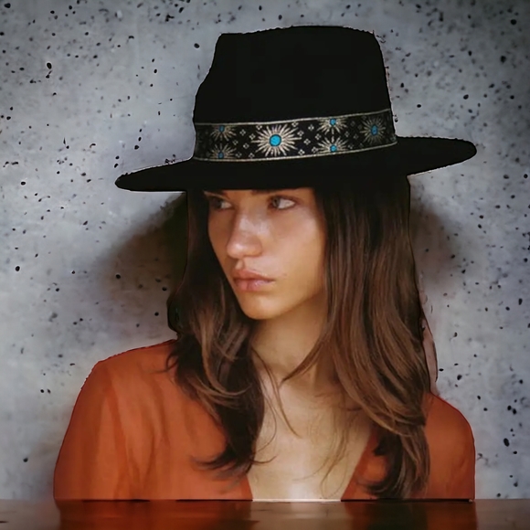 Lack Of Color Accessories - LACK OF COLOR THE PHOENIX FEDORA HAT BLACK SIZE 55CM (S)